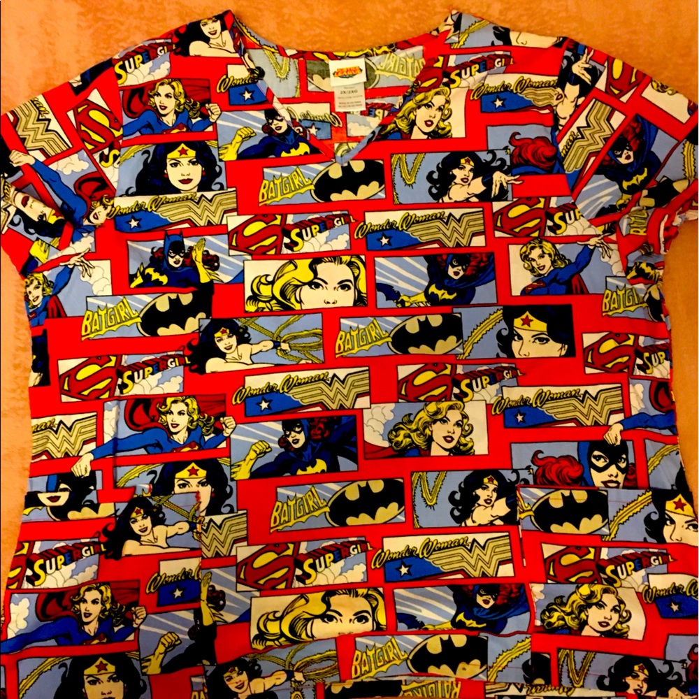Women Justice League scrub top